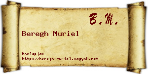 Beregh Muriel névjegykártya